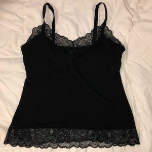 black lace tank top